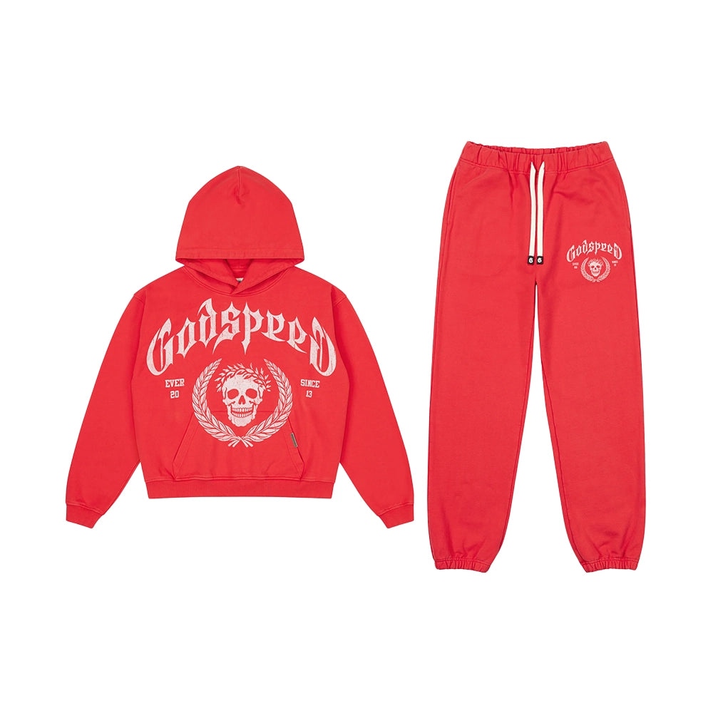 Victor Crest Sweatsuit 'Red'