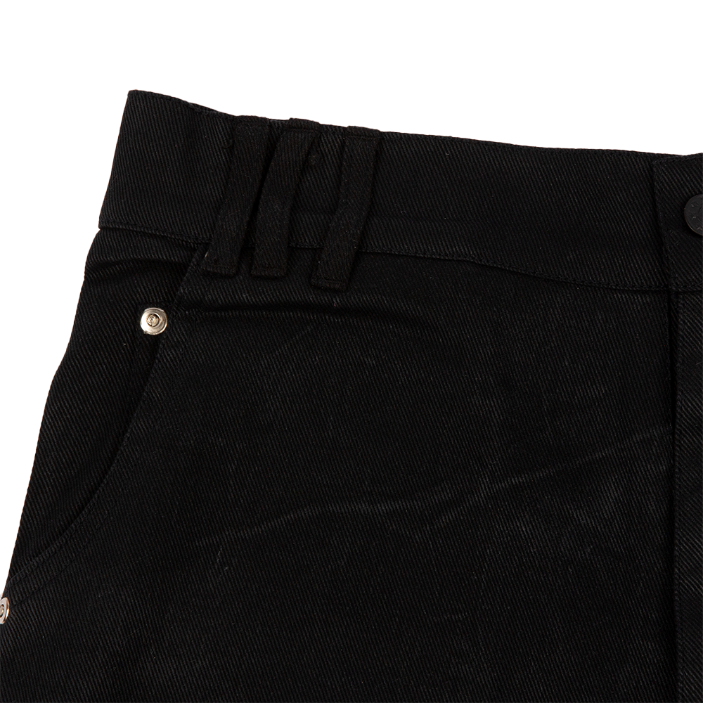 Wax Denim Studded Carpenter Pant 'Black'