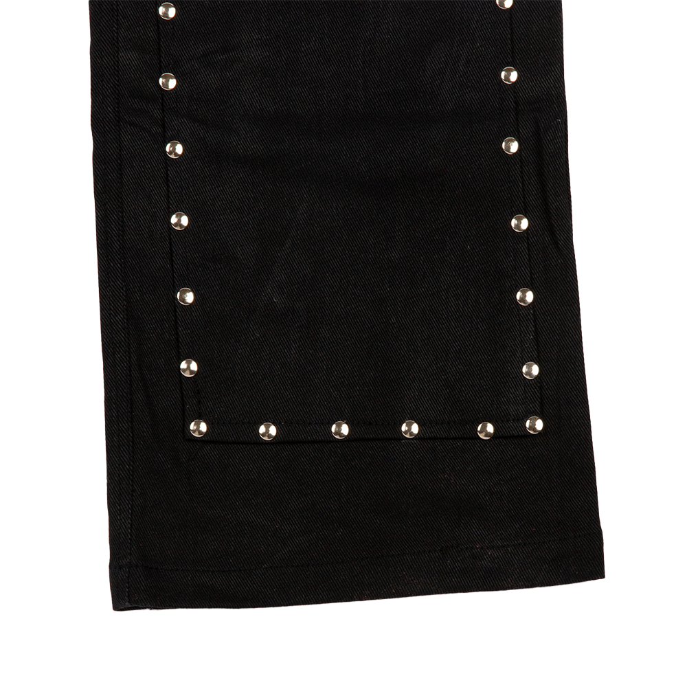 Wax Denim Studded Carpenter Pant 'Black'