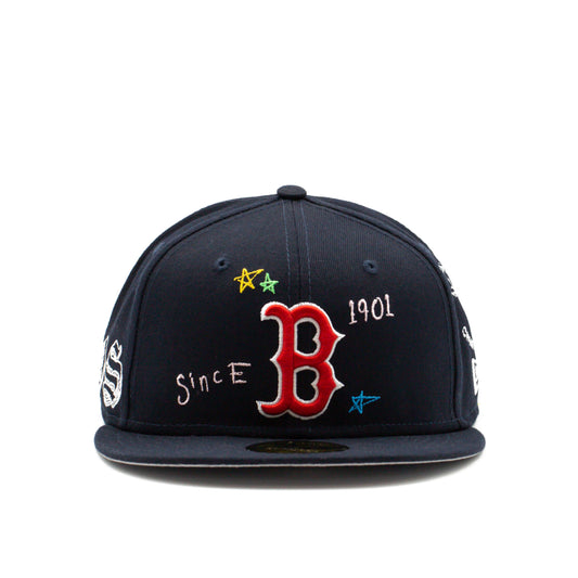 Boston Red Sox Scribble Navy 59FIFTY Fitted