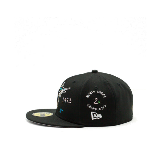 Miami Marlins Scribble Black 59FIFTY Fitted