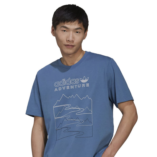 Adventure Mountain Front Tee 'Altered Blue'