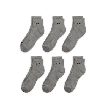 U Everyday Plus Cushioned Training Ankle Socks - 6 Pack 'Carbon Heather'