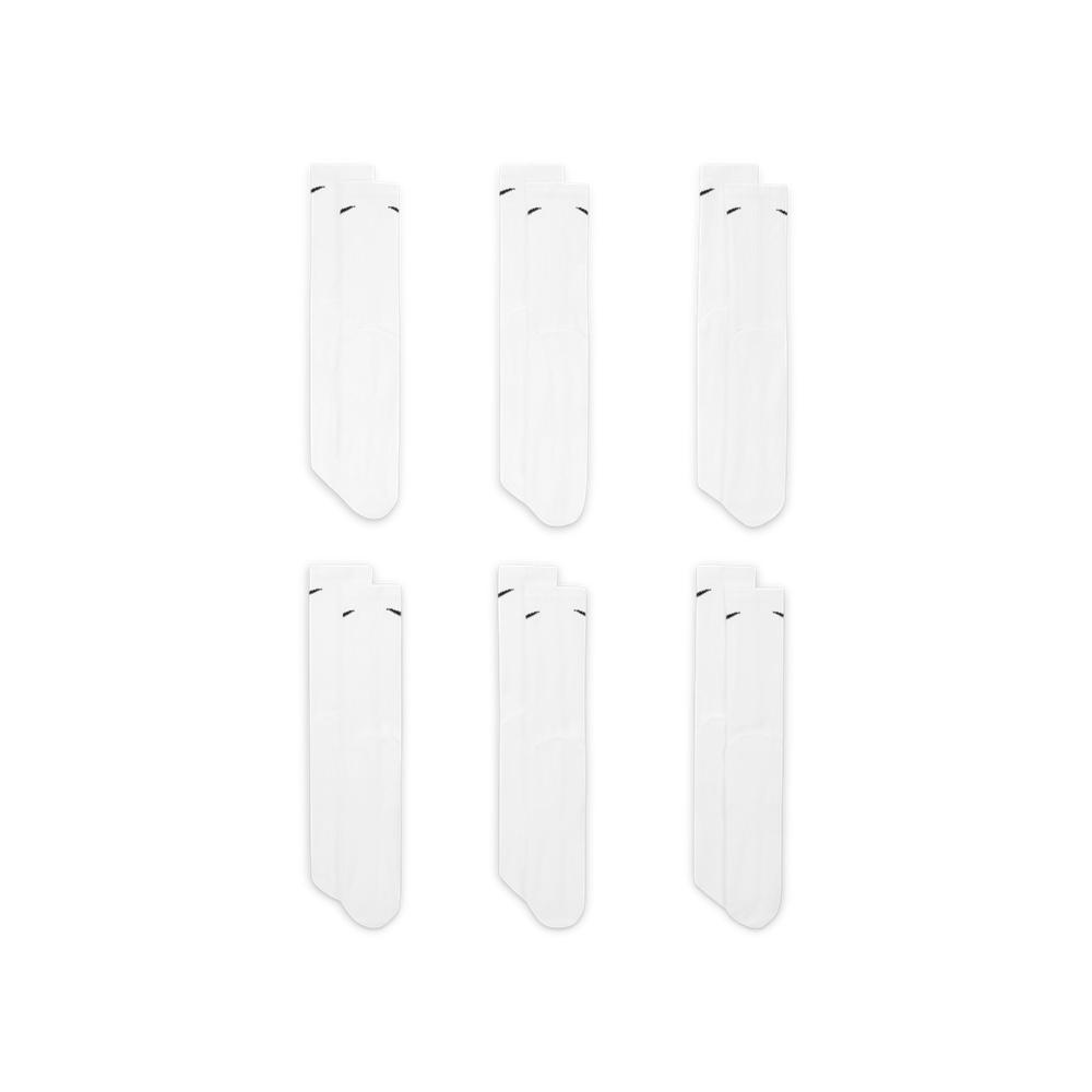 U Everyday Cushioned Training Crew Sock - 6 Pack 'White'