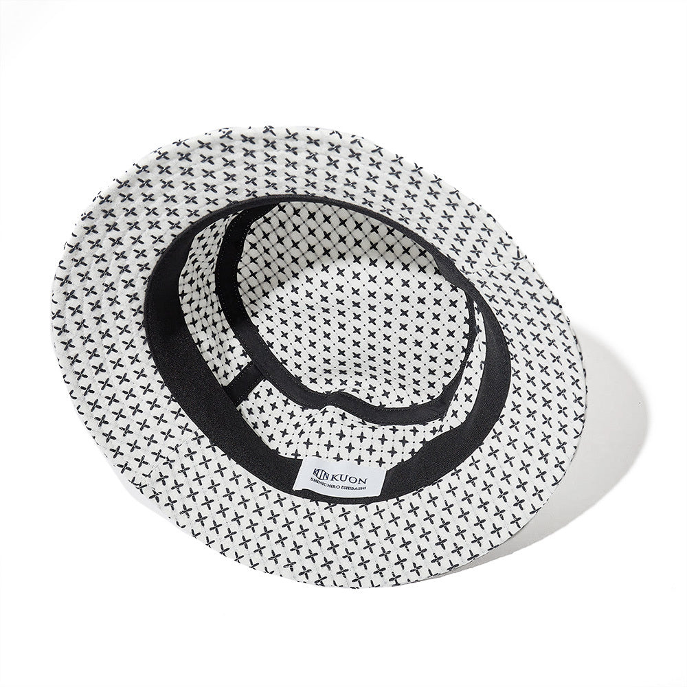 Cross Sashiko Bucket Hat